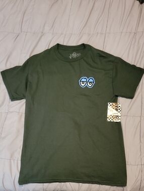 Krooked Forest Green Short-Sleeve Tee with Blue Eye Motif